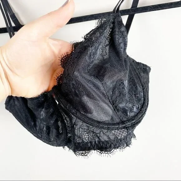Ambrielle sheer lace cup sexy bra 36D - Picture 2 of 9